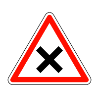 Знак 1.21 Перехрещення рівнозначних доріг