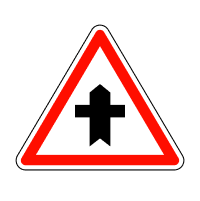 Знак 1.22 Перехрещення з другорядною дорогою