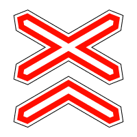 Знак 1.30 Багатоколійна залізниця