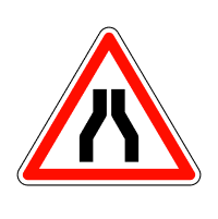 Знак 1.5.1 Звуження дороги