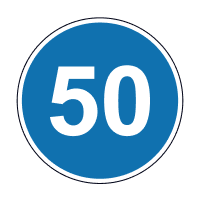 Знак 4.12 Обмеження мінімальної швидкості