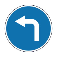 Знак 4.3 Рух ліворуч