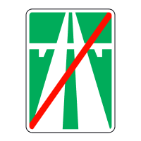 Знак 5.2 Кінець автомагістралі
