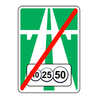 Знак 5.82.2 Кінець платної дороги